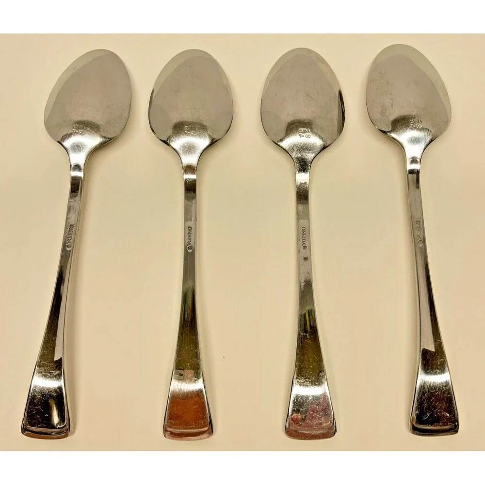 Oneida Silver Emma Mirror Stainless Steel Flatware set (4) 6 1/4
